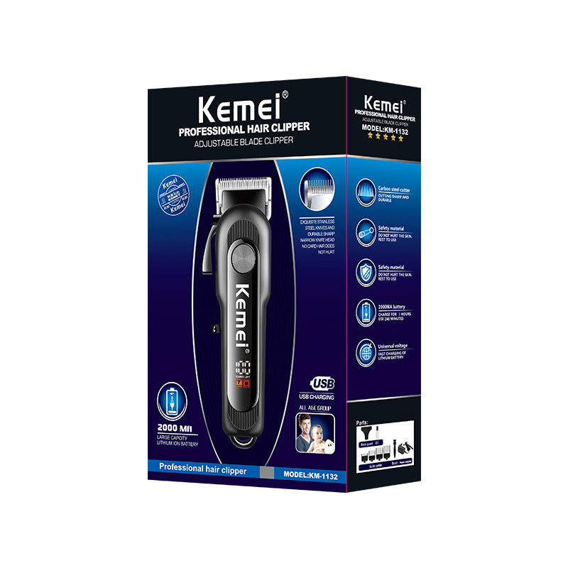 Adjustable High Power USB Fast Charge LCD LCD Display Hair Clipper 0 - Tophatter Daily Deals