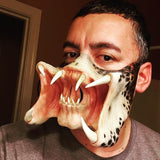 Latex Horror Mask Cannibal Mouth Cosplay Halloween 2025 3D Changing Face Moving Picture Frame - Tophatter Daily Deals
