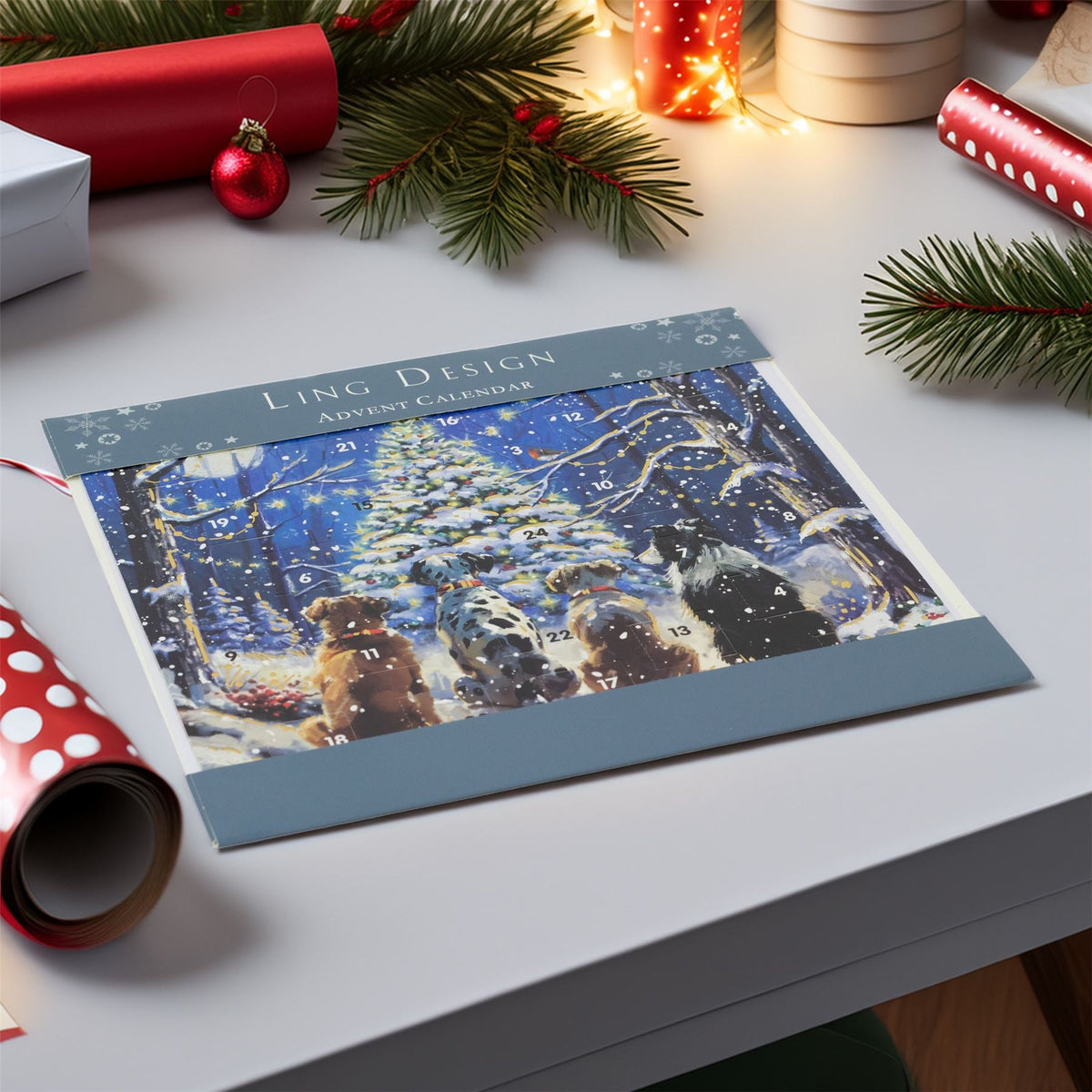 Waiting for Santa Christmas Advent Calendar | Traditional Advent Calendar Advent Calendar - Tophatter Daily Deals
