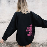 Oversized Women's Hoodie - Loose Back Print, Polyester Black 3D Changing Face Moving Picture Frame - Tophatter Daily Deals