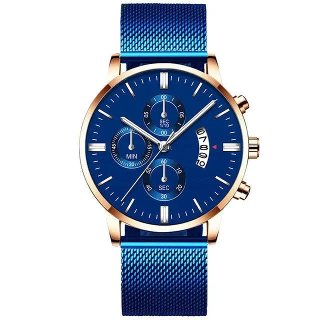 Mens Business Luxury Watches For Men Mesh Band Quartz Watch Watches - Tophatter Daily Deals