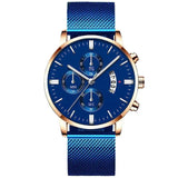 Mens Business Luxury Watches For Men Mesh Band Quartz Watch Watches - Tophatter Daily Deals