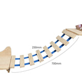 Pet Cat Climbing Frame Wall Type Solid Wood Wall Hanging Platform Ladder Pets Accessories Suspension bridge ladder Pet Supplies - Tophatter Daily Deals