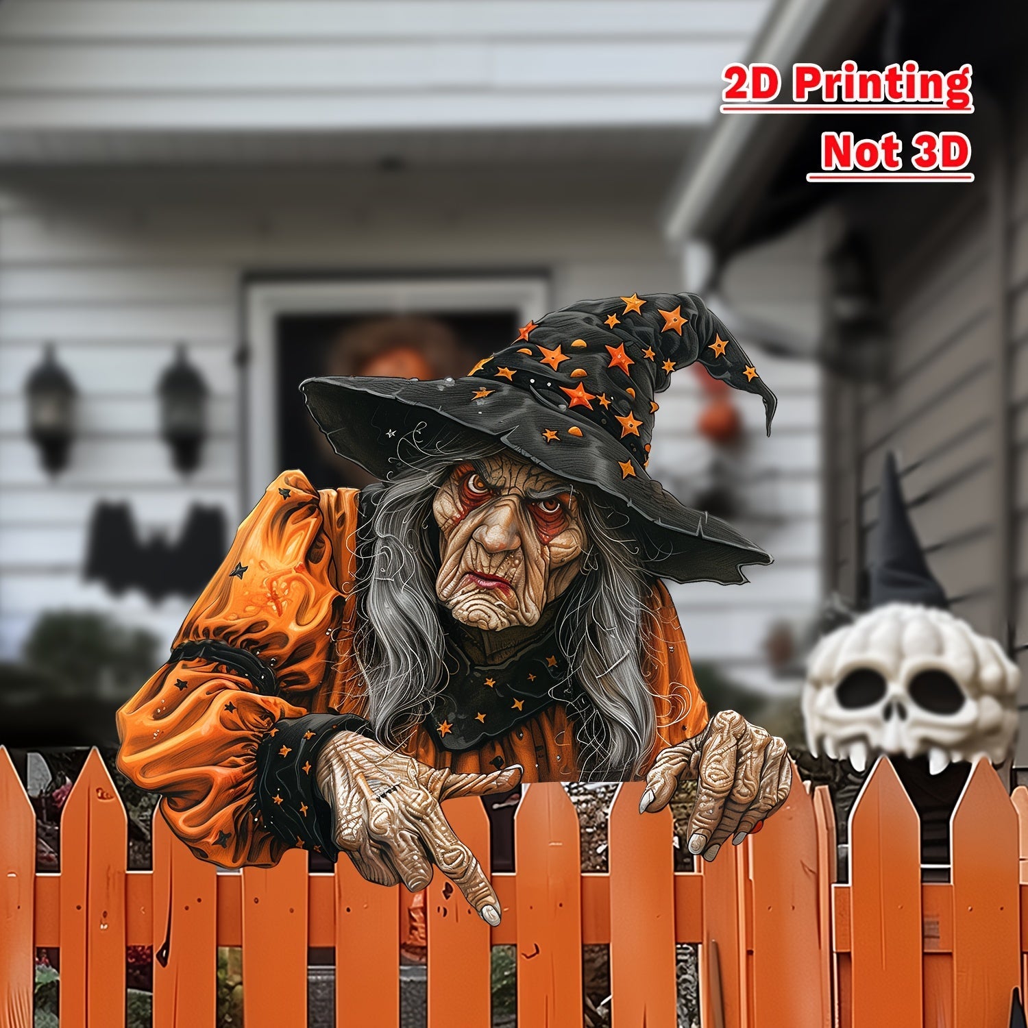 Halloween Witch Fence Decoration Halloween - Tophatter Daily Deals