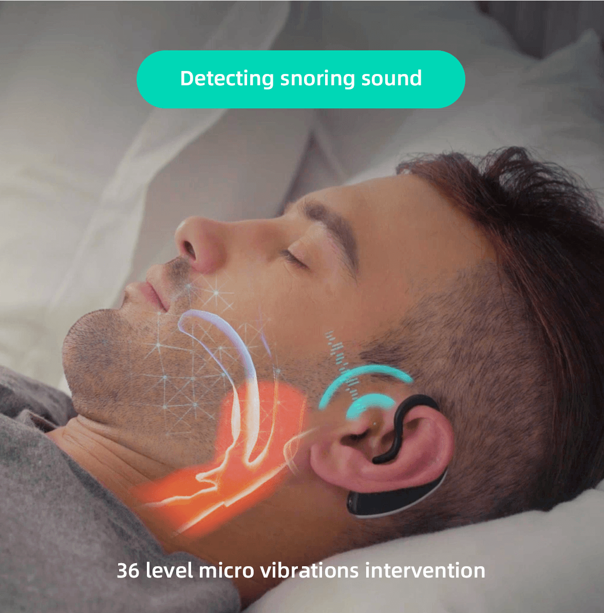 24 Hours Bluetooth Anti-snoring Device Charge Snore Earset Snore Stopper Sleeping Aid Snoring Analyzes Sleep Datas Good Sleep 5 - Tophatter Daily Deals