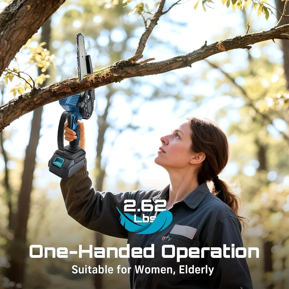 6-inch Cordless Mini Chainsaw – Handheld Electric, Lightweight, Battery-Powered Home Improvement - Tophatter Daily Deals