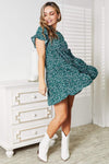 Double Take Short Flounce Sleeve Tiered Dress Casual Dresses - Tophatter Daily Deals