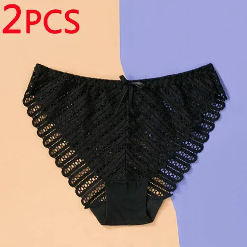 Sexy Lingerie Panties Women's Ladies Panties 2 Items Two blacks One size 0 - Tophatter Daily Deals