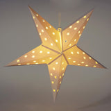 White LED Christmas Star | Christmas Paper Star Light Hanging Decoration - 60cm LED Light - Tophatter Daily Deals