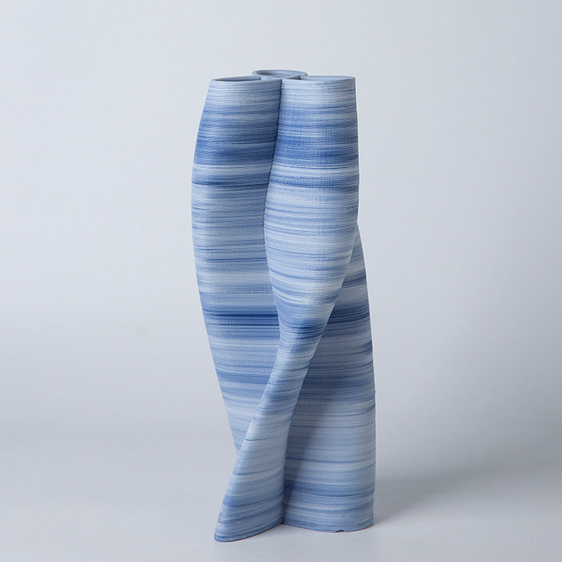 Blue And White Ceramic Large Vase Model Room Living Room Decoration Flower Arrangement Blue and white 15x12x34 0 - Tophatter Daily Deals