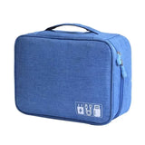 Cable Storage Bag Waterproof Digital Electronic Organizer Blue Storage & Organization - Tophatter Daily Deals