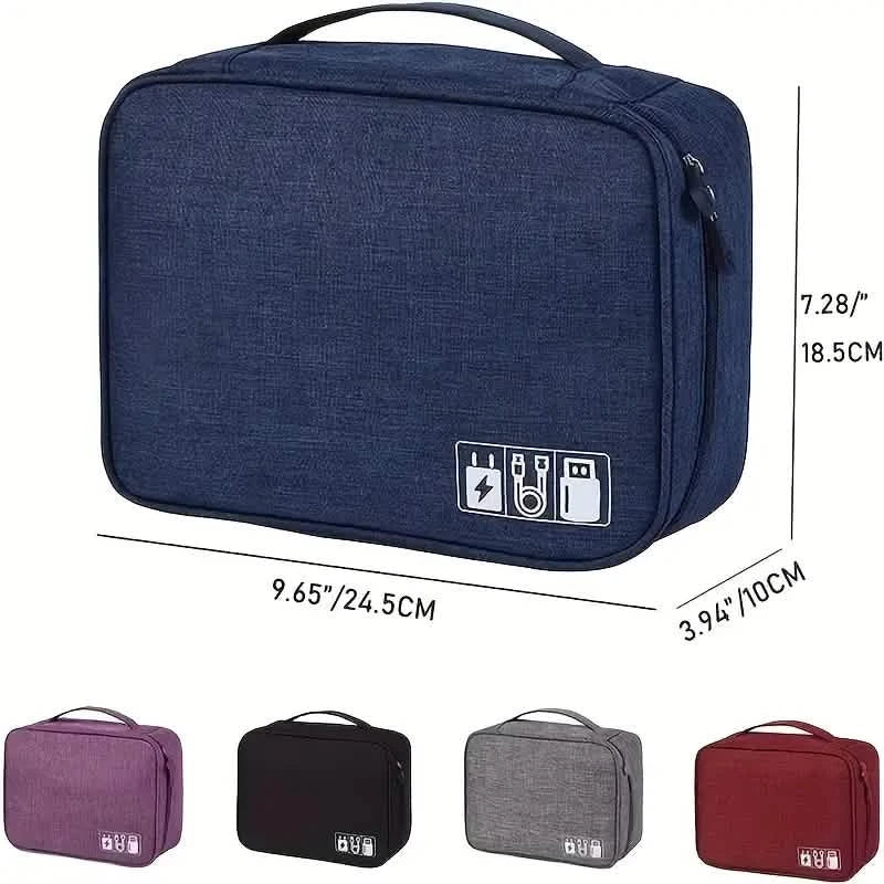 Cable Storage Bag Waterproof Digital Electronic Organizer Storage & Organization - Tophatter Daily Deals