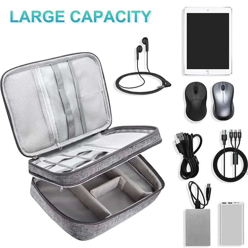 Cable Storage Bag Waterproof Digital Electronic Organizer Storage & Organization - Tophatter Daily Deals