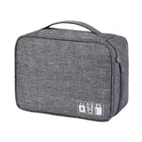 Cable Storage Bag Waterproof Digital Electronic Organizer Gray Storage & Organization - Tophatter Daily Deals
