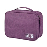 Cable Storage Bag Waterproof Digital Electronic Organizer Purple Storage & Organization - Tophatter Daily Deals