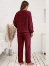 Teddy Long Sleeve Top and Pants Lounge Set Loungewear Sets - Tophatter Daily Deals