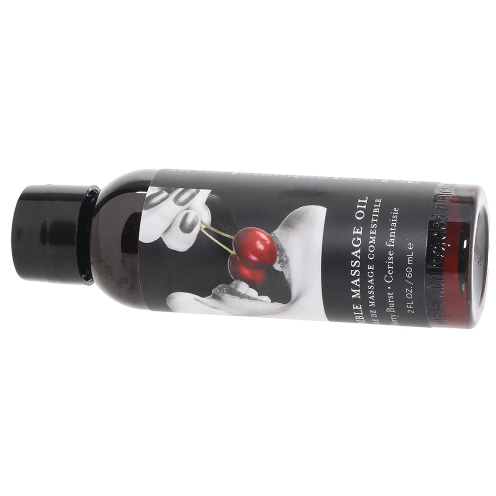 Edible Massage Oil 2oz/60ml in Cherry Burst - Tophatter's Adult Products Sensual Love > Massage - Tophatter Daily Deals