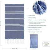 Cacala Pure Series Lightweight 100% Turkish Cotton Super Soft Peshtemal Luxury Bath Towel Bath - Tophatter Daily Deals