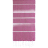 Cacala Pure Series Lightweight 100% Turkish Cotton Super Soft Peshtemal Luxury Bath Towel Fuchsia Bath - Tophatter Daily Deals