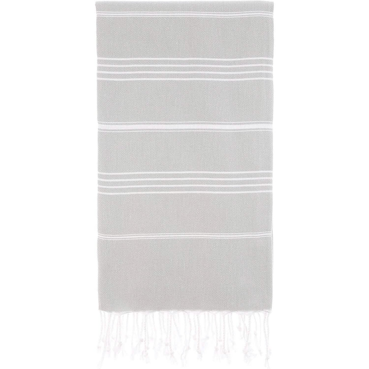 Cacala Pure Series Lightweight 100% Turkish Cotton Super Soft Peshtemal Luxury Bath Towel Gray Bath - Tophatter Daily Deals