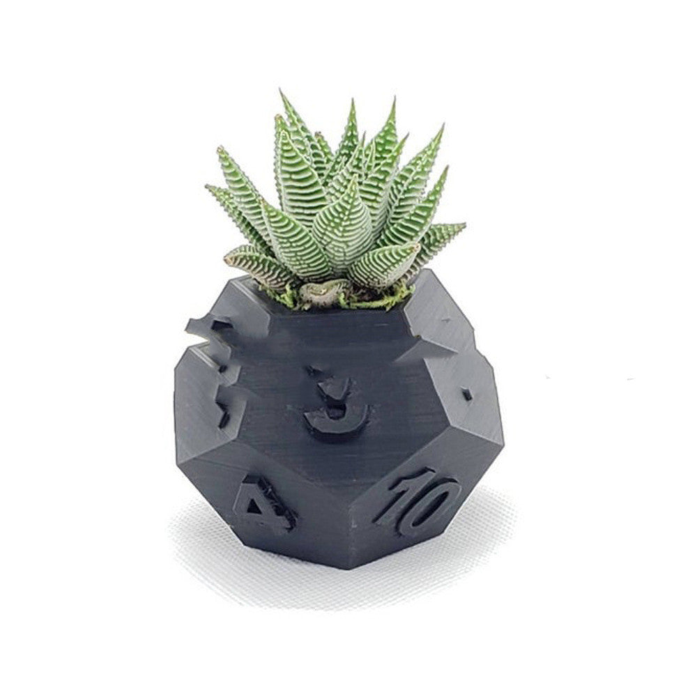 3D Printed Plant Pot Table Top RPG Dice Succulent Planter Set Home Decoration Multifunction Garden Flower Pot B 0 - Tophatter Daily Deals