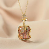 Baroque Three-piece Purple Special-shaped Pearl Necklace 0 - Tophatter Daily Deals