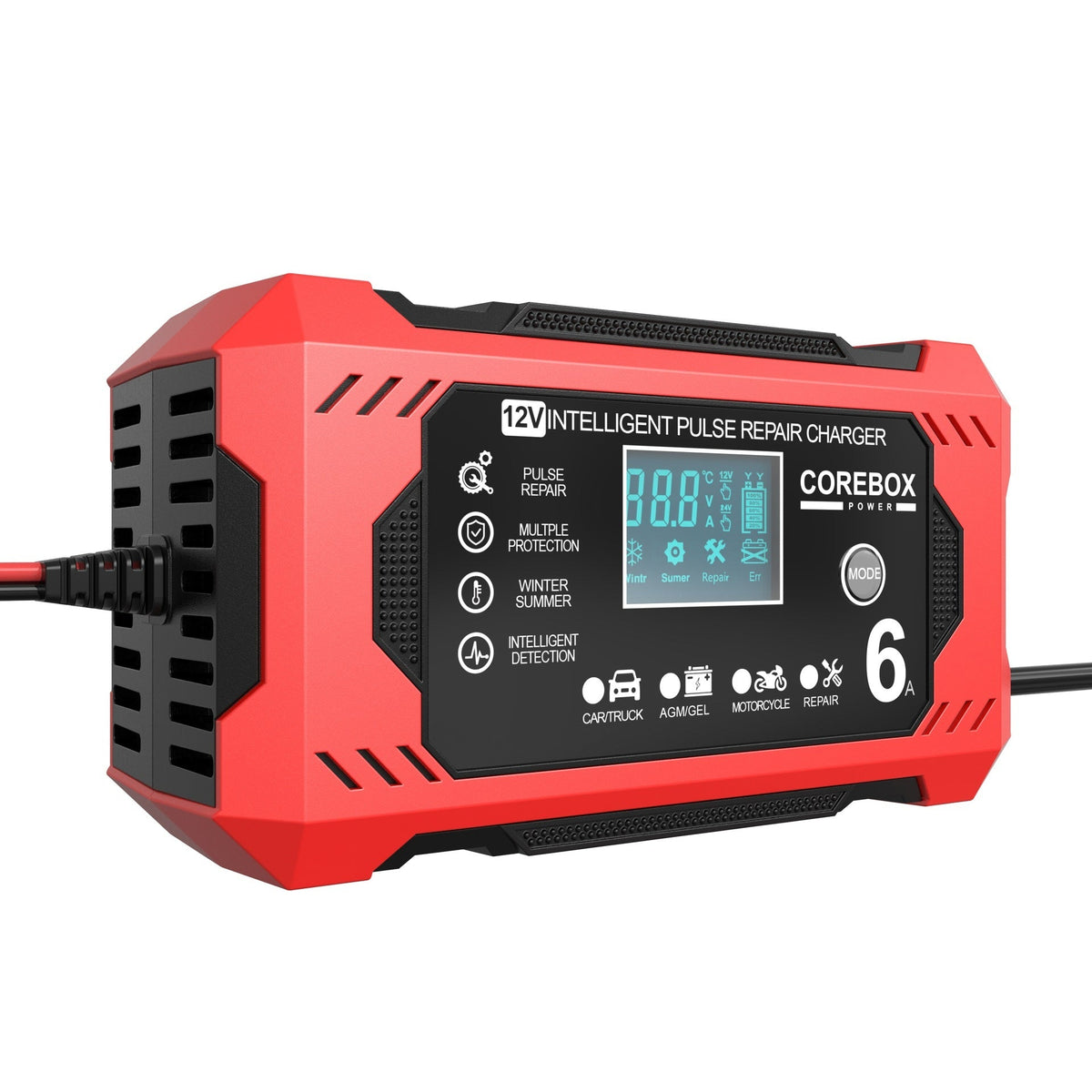 12V6A Smart Battery Charger AGM Start Stop 0 - Tophatter Daily Deals