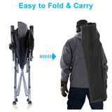 Folding Chair with Cup Holder and Armrests Folding Chairs & Stools - Tophatter Daily Deals