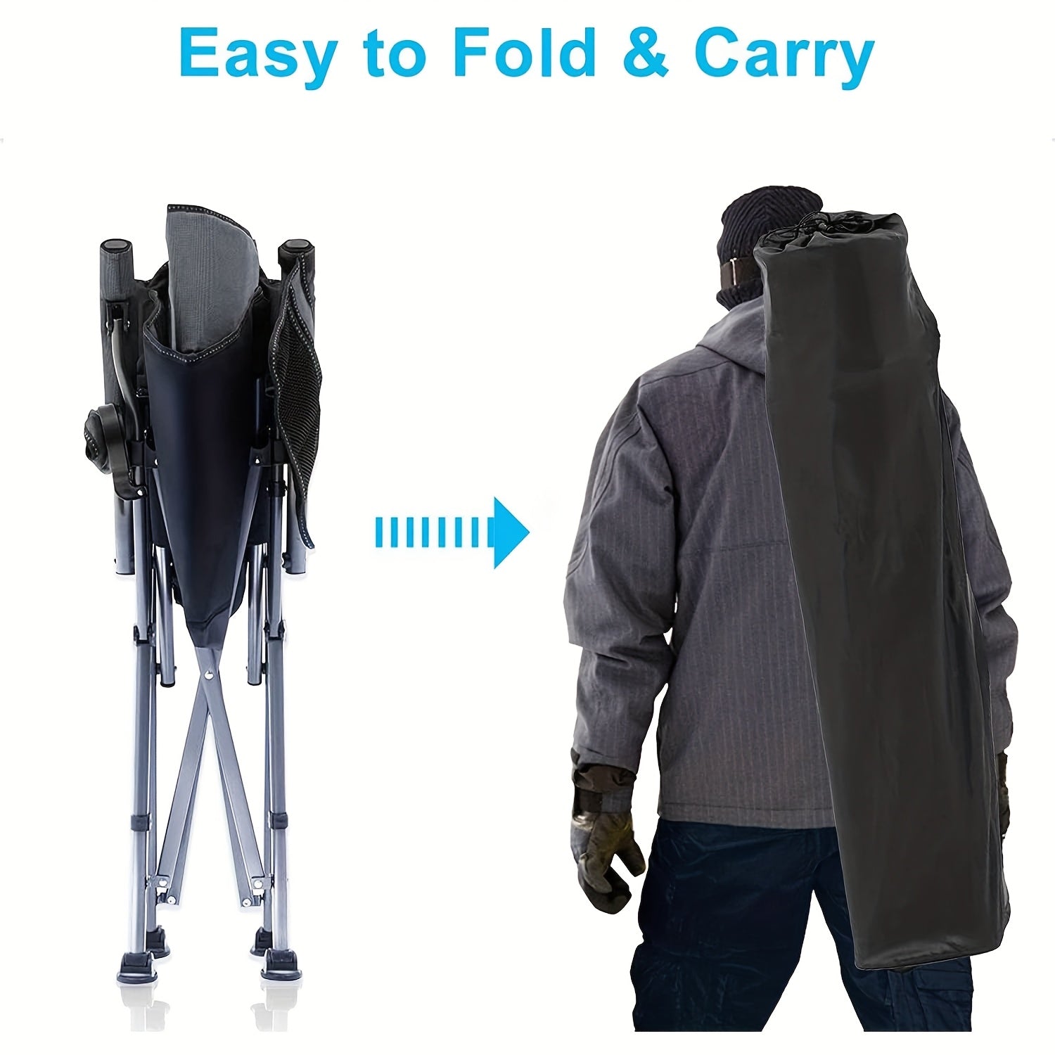Folding Chair with Cup Holder and Armrests Folding Chairs & Stools - Tophatter Daily Deals
