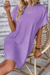 Pocketed Round Neck Short Sleeve Dress Casual Dresses - Tophatter Daily Deals