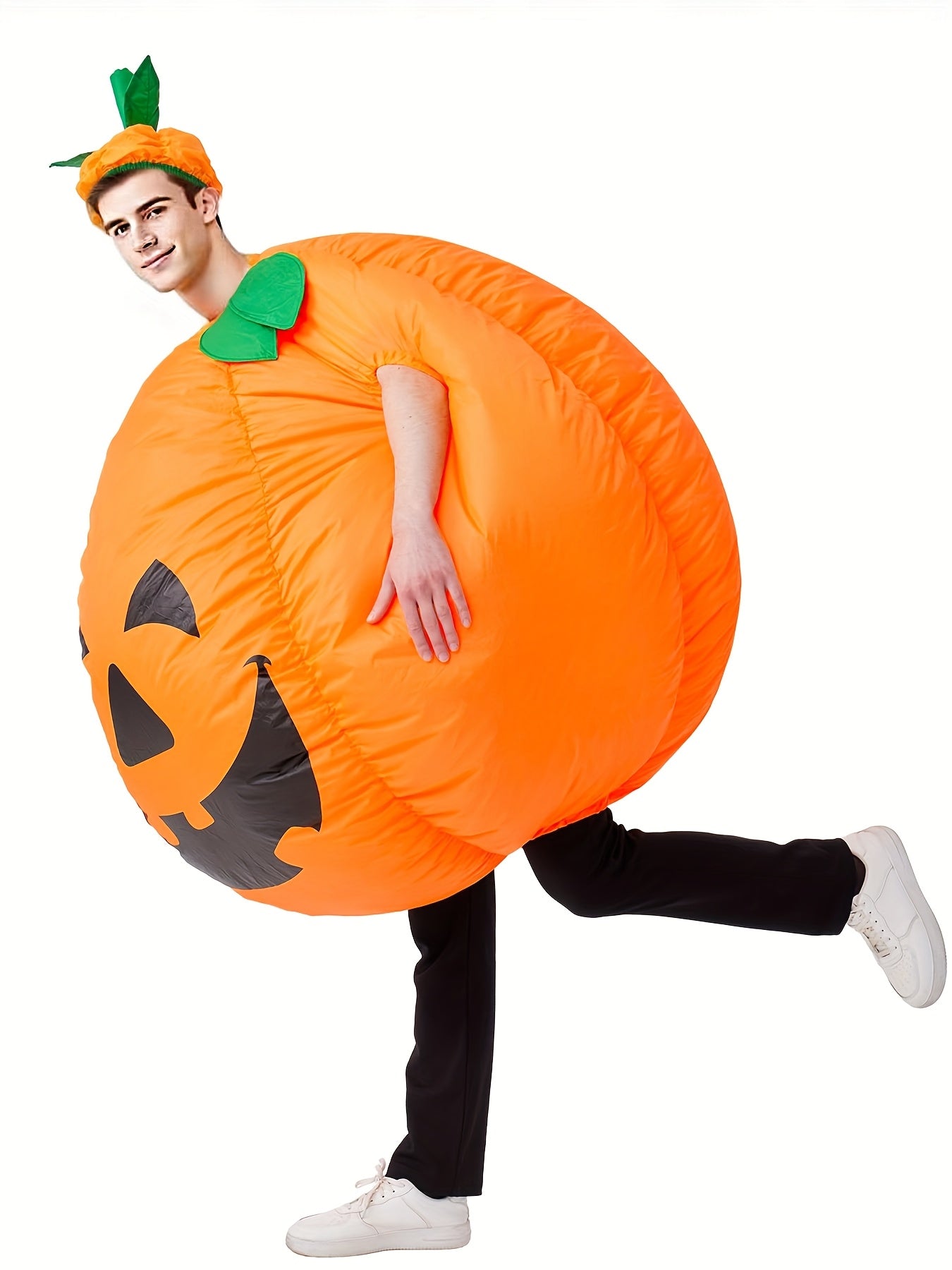 Inflatable Pumpkin Costume Adult One-Piece Suit Halloween - Tophatter Daily Deals
