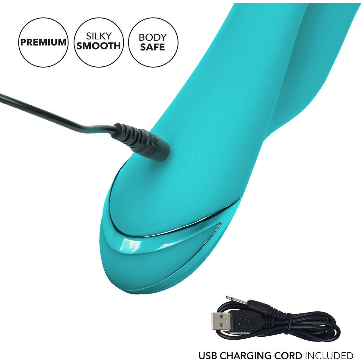 California Dreaming Santa Monica Starlet Vibe in Teal Clitoral G-Spot Vibrator - Tophatter Daily Deals