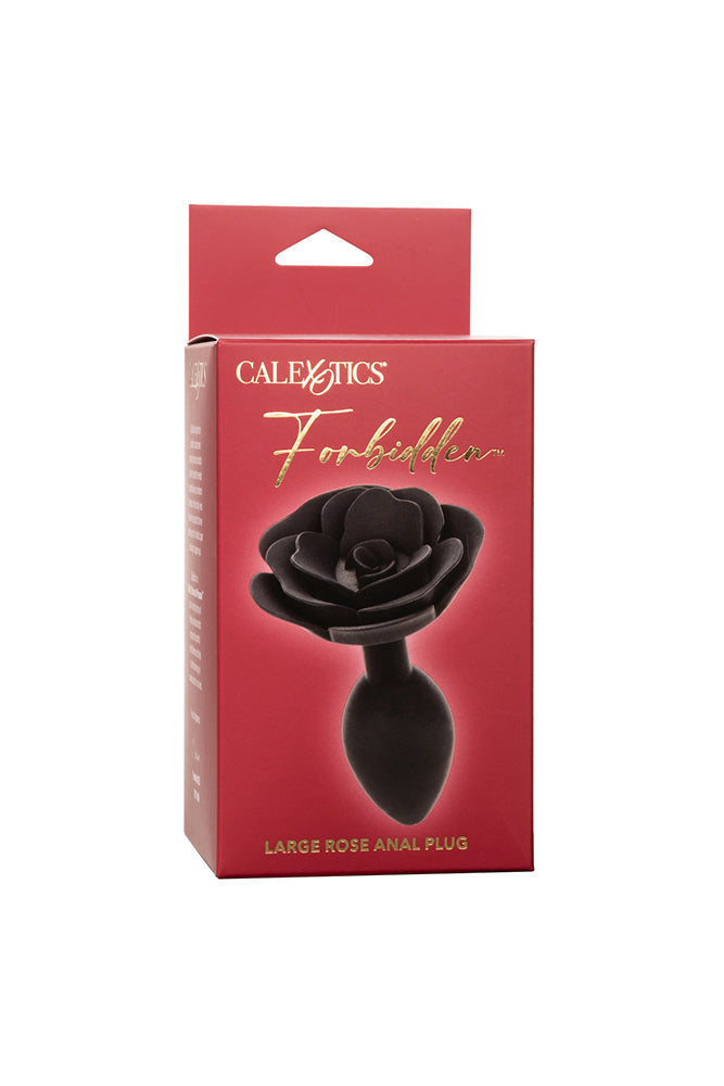 Cal Exotics - Forbidden - Large Rose Silicone Anal Plug - Black Sex Toy - Tophatter Daily Deals