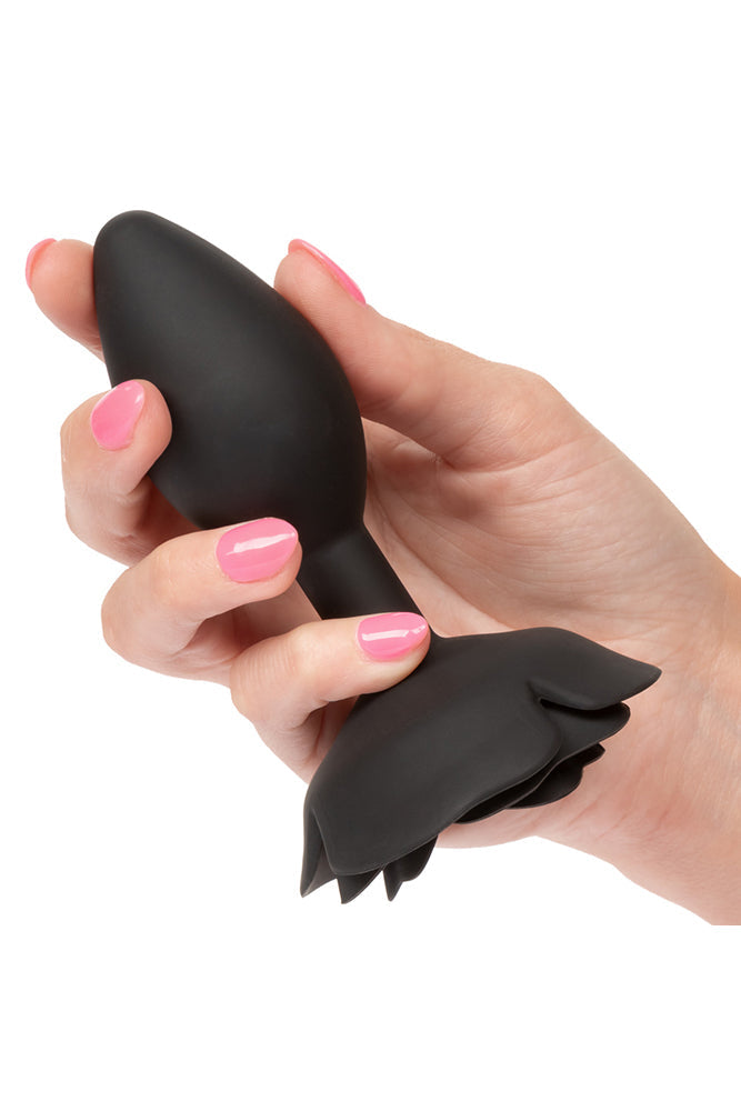 Cal Exotics - Forbidden - Large Rose Silicone Anal Plug - Black Sex Toy - Tophatter Daily Deals