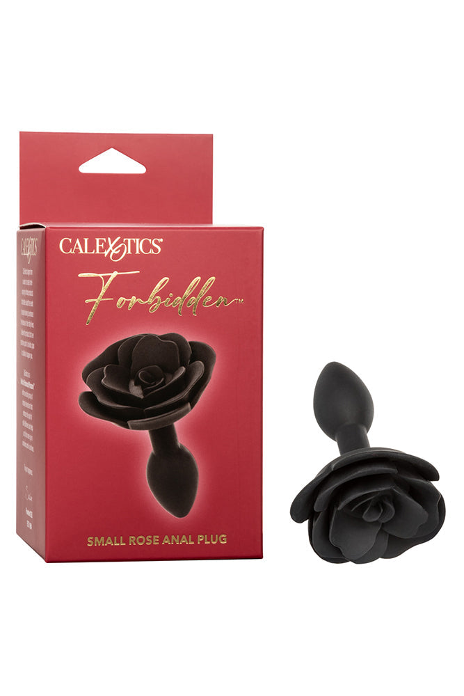 Cal Exotics - Forbidden - Small Rose Silicone Anal Plug - Black Sex Toy - Tophatter Daily Deals