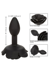 Cal Exotics - Forbidden - Small Rose Silicone Anal Plug - Black Sex Toy - Tophatter Daily Deals