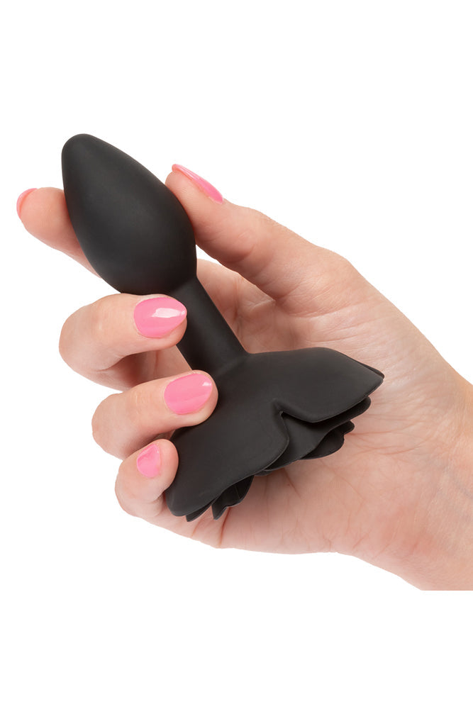 Cal Exotics - Forbidden - Small Rose Silicone Anal Plug - Black Sex Toy - Tophatter Daily Deals