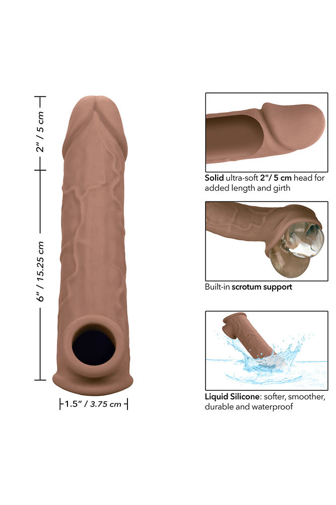 Cal Exotics - Performance Maxx - Life-Like Penis Extension 8" - Brown Sex Toy - Tophatter Daily Deals