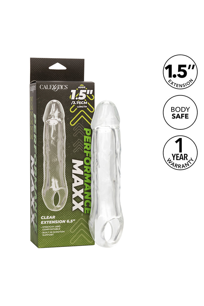 Cal Exotics - Performance Maxx - 6.5" Extension with Scrotum Strap - Clear Sex Toy - Tophatter Daily Deals