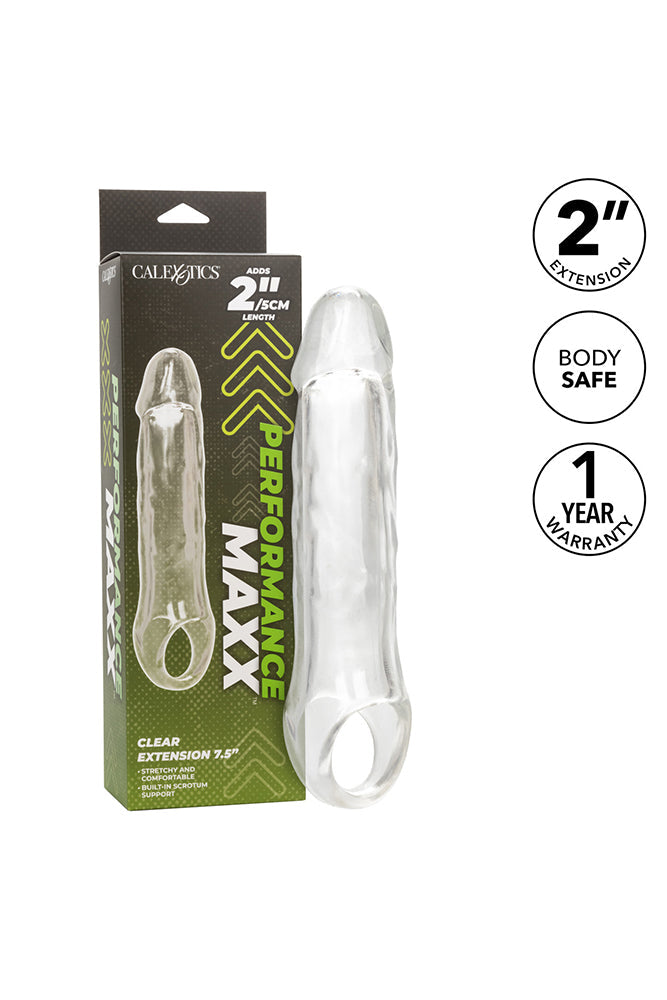 Cal Exotics - Performance Maxx - 7.5" Extension with Scrotum Strap - Clear Sex Toy - Tophatter Daily Deals