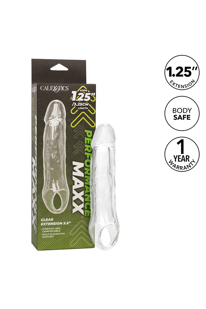 Cal Exotics - Performance Maxx - 5.5" Extension with Scrotum Strap - Clear Sex Toy - Tophatter Daily Deals