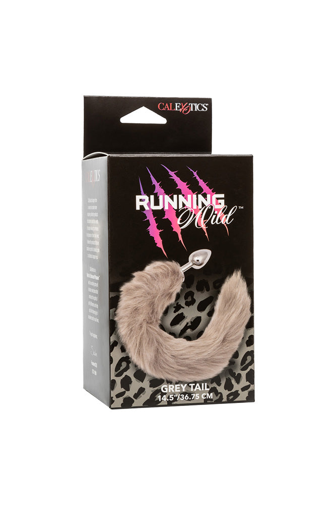 Cal Exotics - Running Wild - Grey Tail Anal Plug - Grey/Silver Sex Toy - Tophatter Daily Deals