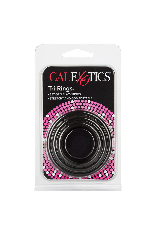 Cal Exotics - Tri-Rings Cock Ring Set - Black Sex Toy - Tophatter Daily Deals