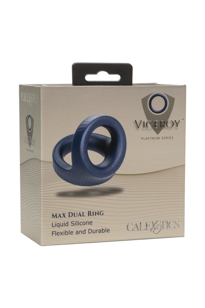 Cal Exotics - Viceroy - Max Dual Silicone Cock Ring - Blue Sex Toy - Tophatter Daily Deals