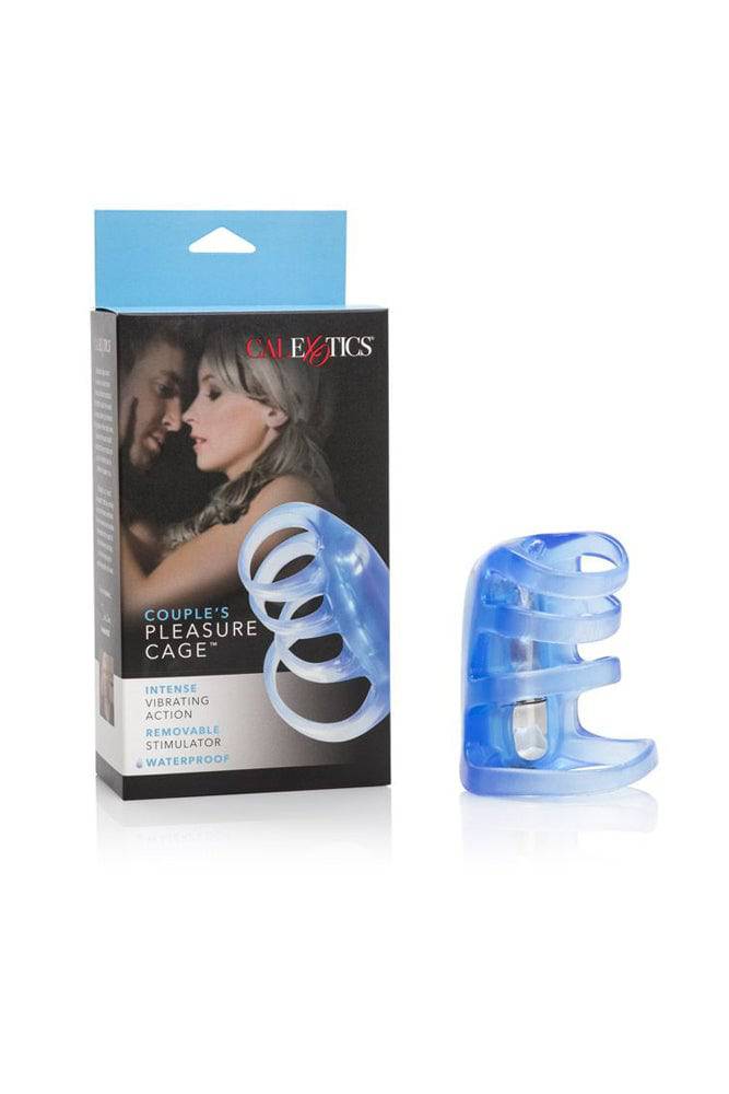 Cal Exotics - Couples Enhancer - Vibrating Pleasure Cock Cage - Blue Sex Toy - Tophatter Daily Deals