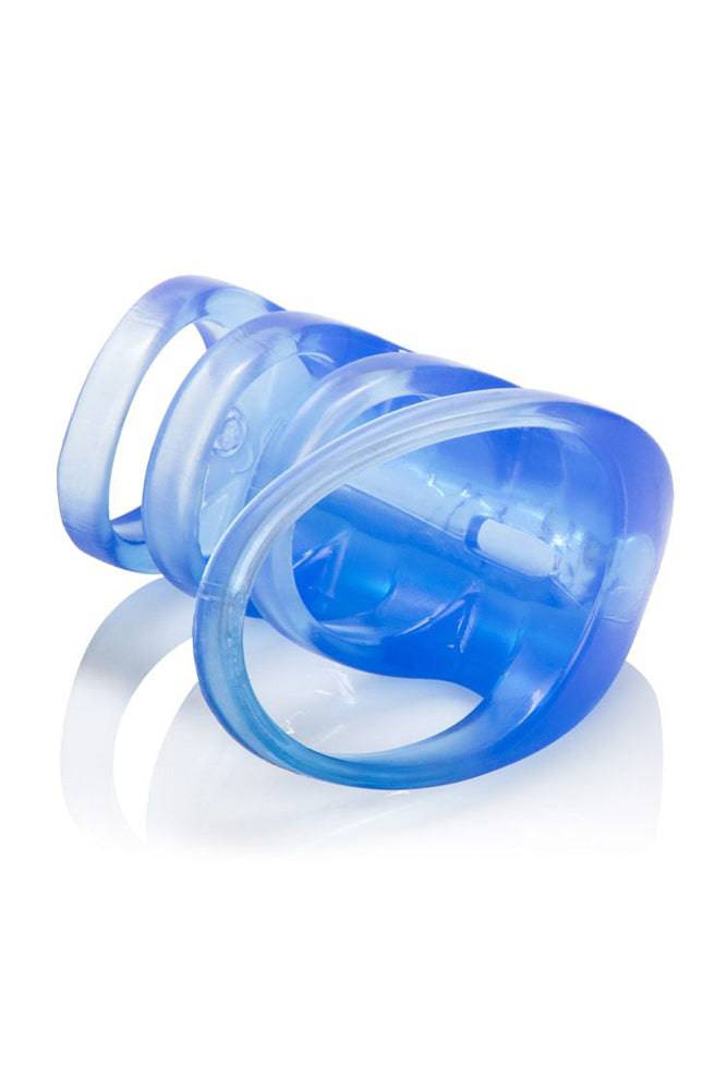 Cal Exotics - Couples Enhancer - Vibrating Pleasure Cock Cage - Blue Sex Toy - Tophatter Daily Deals
