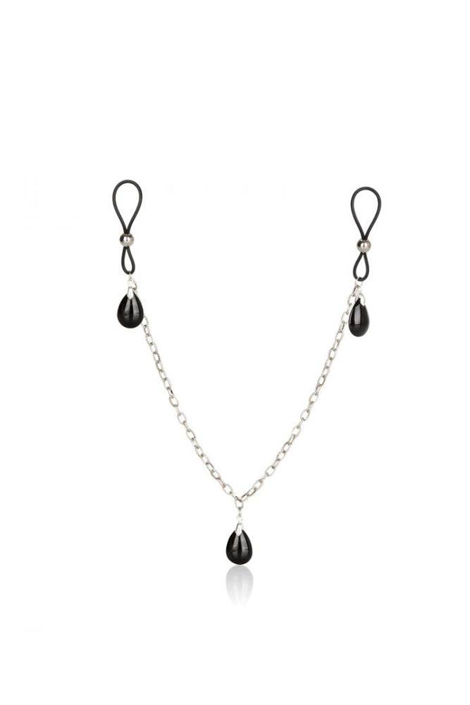 Cal Exotics - Nipple Play - Non-Piercing Nipple Chain Jewelry - Onyx BDSM - Tophatter Daily Deals