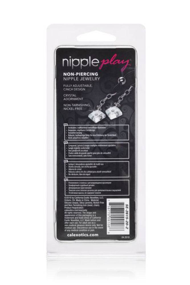 Cal Exotics - Nipple Play - Non-Piercing Nipple Jewelry - Crystal Gem BDSM - Tophatter Daily Deals