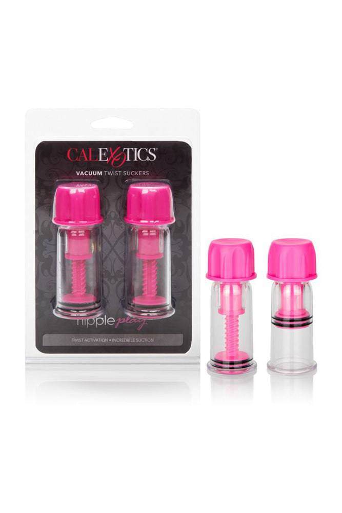 Cal Exotics - Nipple Play - Vacuum Twist Suckers - Pink BDSM - Tophatter Daily Deals