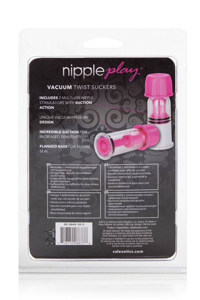 Cal Exotics - Nipple Play - Vacuum Twist Suckers - Pink BDSM - Tophatter Daily Deals